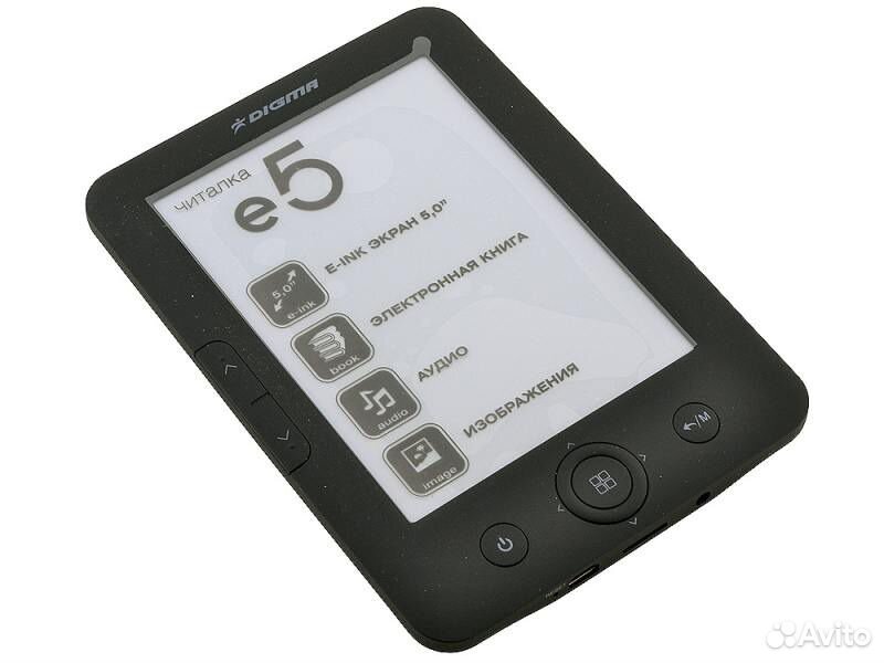 Электронная книга Digma e5 5 E-ink 4Gb черный из ремонта фотография.