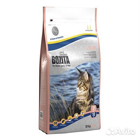Корм Bozita для кошек крупных пород 10 кг купить на Зозу.ру - фотография № 1