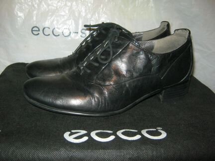 Ecco туфли - полуботинки лакированные 37 размер