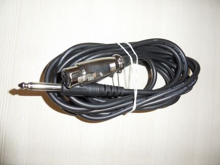 Микрофонный кабель XLR female/моно джек 6.3 мм