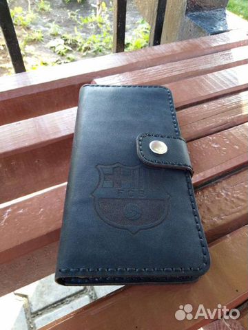 Чехол книжка для телефона из натуральной кожи
