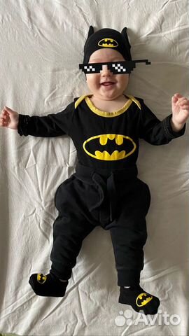 Костюм бэтмен детски 3-6 мес
