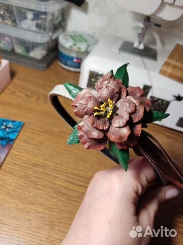 Ободок для волос ручной работы