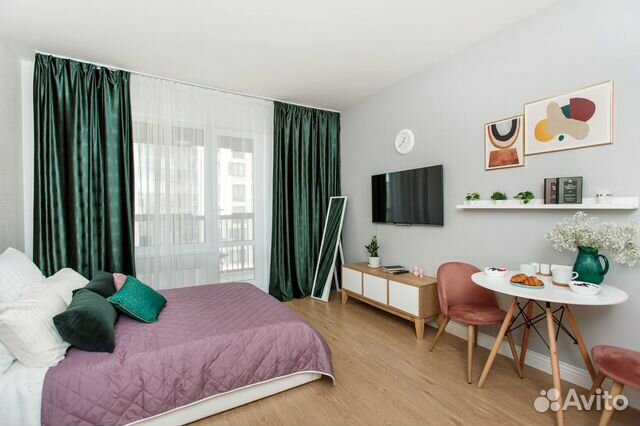 

Квартира-студия, 28 м², 2 кровати