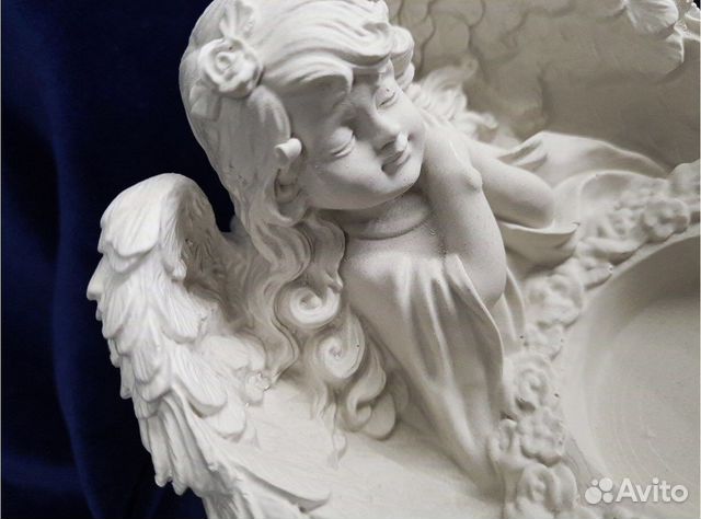 Гипсовая фигура, подсвечник 