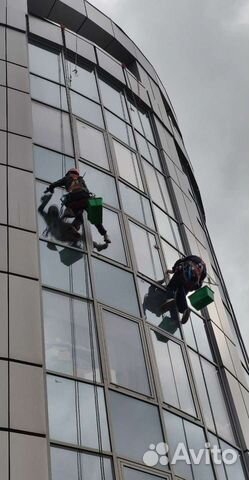 Мытьё окон, стекла, мойка фасадов (Альпинисты)