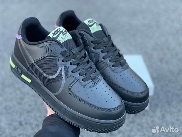 Кроссовки мужские Nike air force 1 black + носки