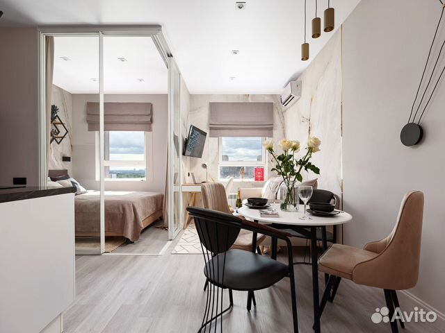

Квартира-студия, 30 м², 2 кровати