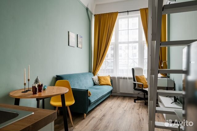 

Квартира-студия, 28 м², 2 кровати