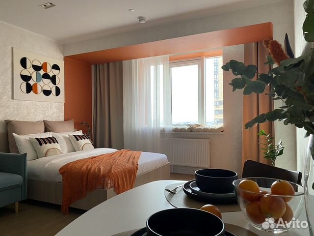 

Квартира-студия в апарт-отеле, 27 м², 2 кровати