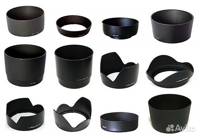 Множество разных бленд для объективов