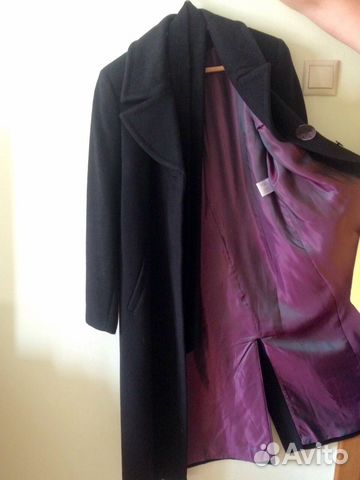 Пальто женское кашемировое,черное размер 44-46