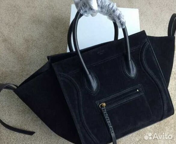 Сумки Celine Phantom Селин Фантом Кожа Серая Черна Сумки Celine Phantom Селин Фантом Кожа Серая Черна