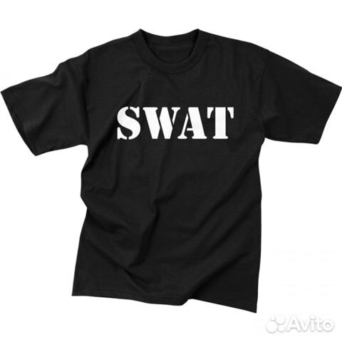 Футболка армейская Rothco swat Black Футболка армейская Rothco swat Black