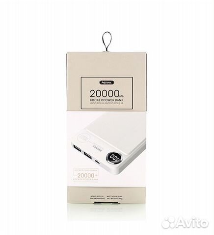 Внешний аккумулятор Remax Kooker 20000 mAh белый