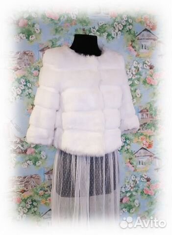 Свадебная короткая кроличья шубка поперечка Свадебная короткая кроличья шубка поперечка