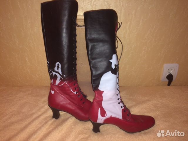 Сапоги кожаные Италия