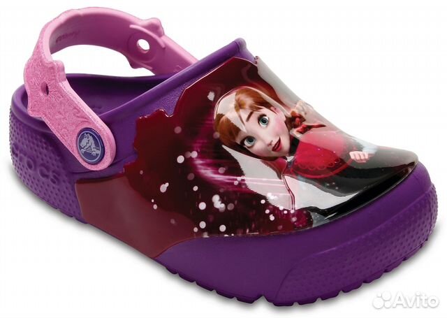 Сабо сандалии Crocs Frozen с огоньками С8 и J3