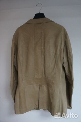 Новый, винтажный, кожаный пиджак Armani Italy new