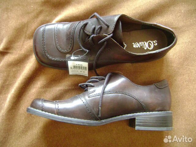 Ботинки S.Oliver новые кожаные и тапки Adidas
