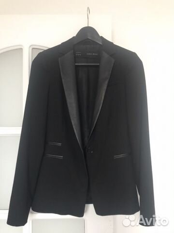 Жакет Zara с кожаными вставками Жакет Zara с кожаными вставками