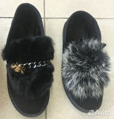Тапки тапочки мокасины с мехом новые 35 - 38 р Тапки тапочки мокасины с мехом новые 35 - 38 р