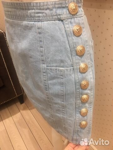 Юбка джинсовая Balmain оригинал, 40fr