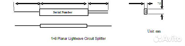 Оптический делитель без портов 1х8 PON splitter Оптический делитель без портов 1х8 PON splitter