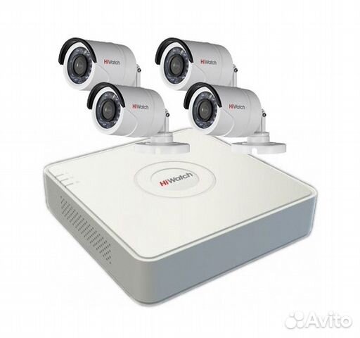 Видеонаблюдение. Уличный комплект из 4 камер Видеонаблюдение. Уличный комплект из 4 камер