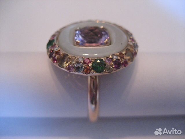 Авторское кольцо. Аметист, сапфиры, бриллианты Авторское кольцо. Аметист, сапфиры, бриллианты