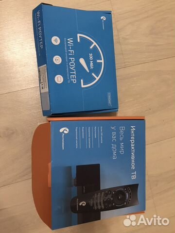 TV приставка, WiFi роутер, пульт TV приставка, WiFi роутер, пульт