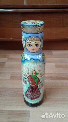 Штоф хрустальный со стаканчиками, штоф деревянный