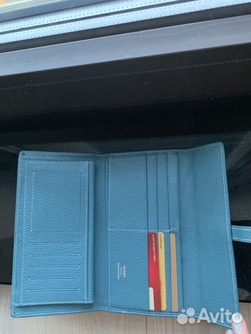 Голубой Кошелек портмоне Herms