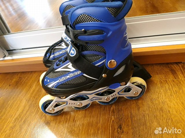 Коньки роликовые, р.31-34, раздвижные, б/у в домаш