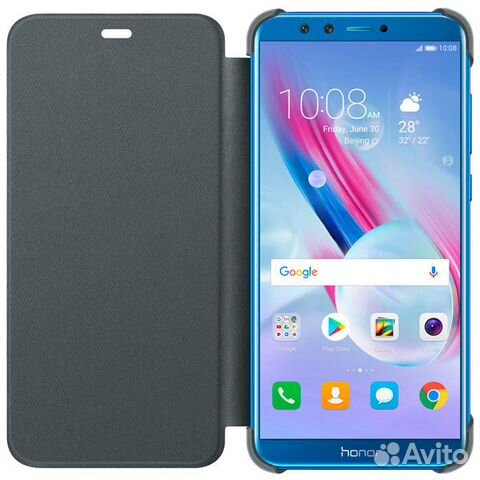 Чехол Оригинал Flip Cover для honor 9 Lite black