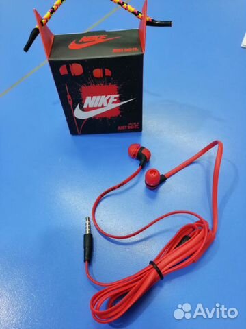 Проводные наушники Nike Red (0179) Enet Приобье