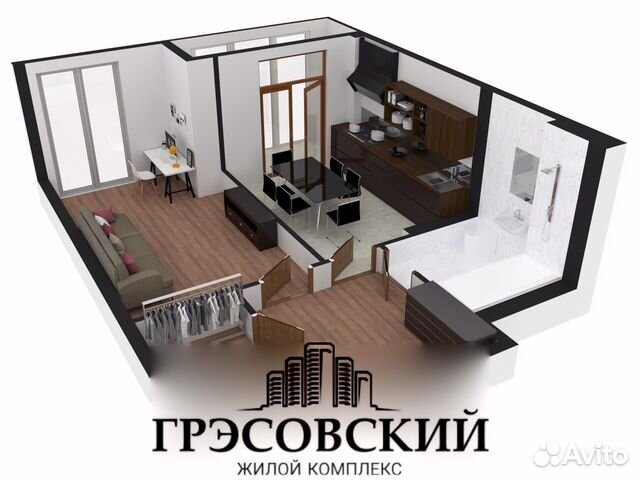 1-к квартира, 40.5 м², 7/9 эт.