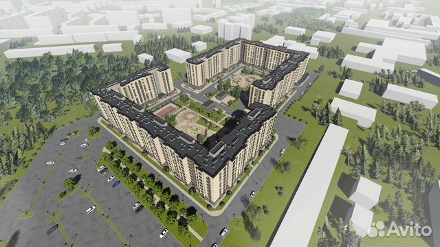 1-к квартира, 41.7 м², 2/9 эт. 1-к квартира, 41.7 м², 2/9 эт.