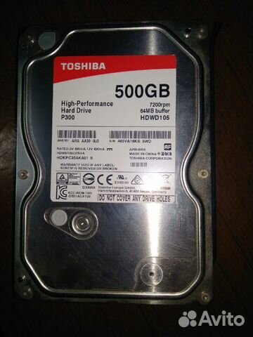 500 гб Жесткий диск Toshiba P300