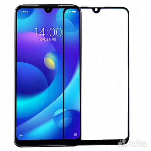 Защитное стекло Full Glue на Xiaomi Mi Play, black