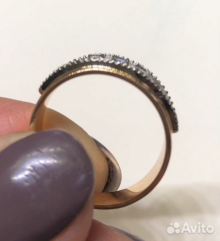 Золотое советское кольцо с бриллиантами р 16,5 Золотое советское кольцо с бриллиантами р 16,5