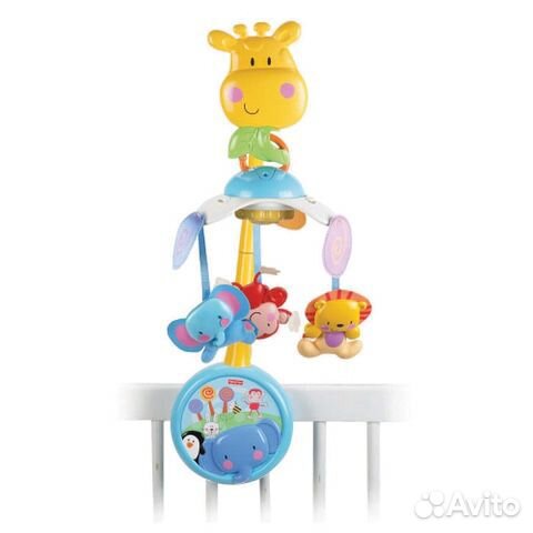 Мобиль fisher price веселые зверюшки (с жирафом) Мобиль fisher price веселые зверюшки (с жирафом)