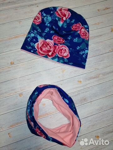 Шапка и снуд новый комплект для девочки 50-52 разм