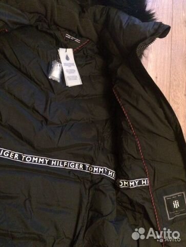 Пуховик Tommy Hilfiger, дублёнка натуральная р.44