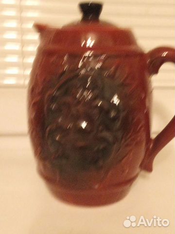 Керамический кувшин с 3-мя кружками, винтаж, СССР Керамический кувшин с 3-мя кружками, винтаж, СССР