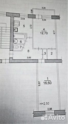 2-к квартира, 46.4 м², 5/5 эт.