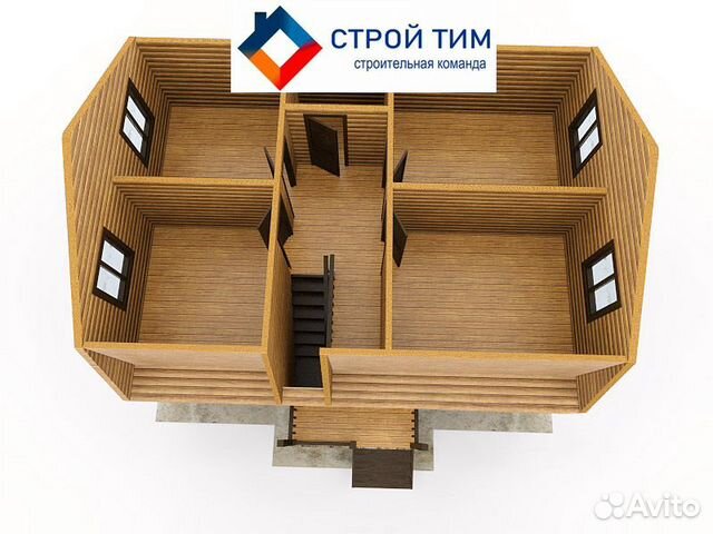 Дом из бруса 7х9м, 1,5 этажа Дом из бруса 7х9м, 1,5 этажа