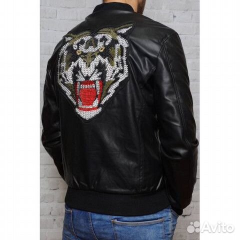 Кожаная куртка Design Tiger черная Кожаная куртка Design Tiger черная