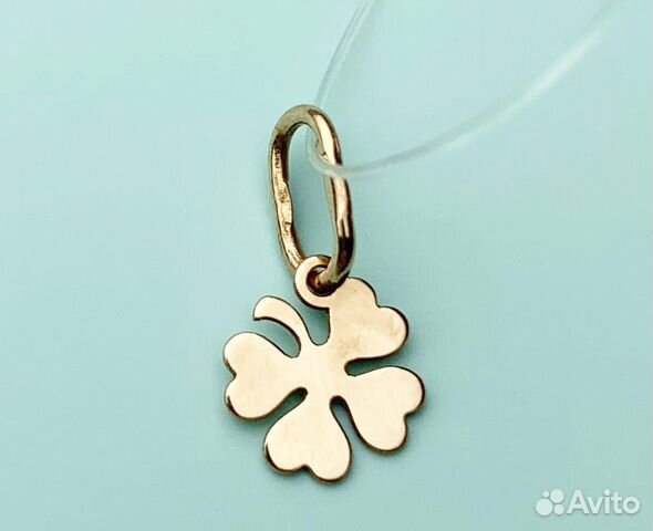 Золотой кулон «Клевер» (золото) подвеска новая Золотой кулон «Клевер» (золото) подвеска новая