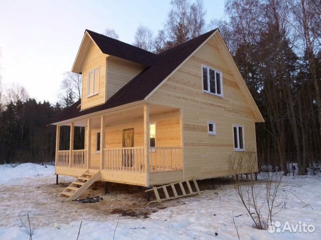 Каркасный дом 6х6 под ключ с террасой